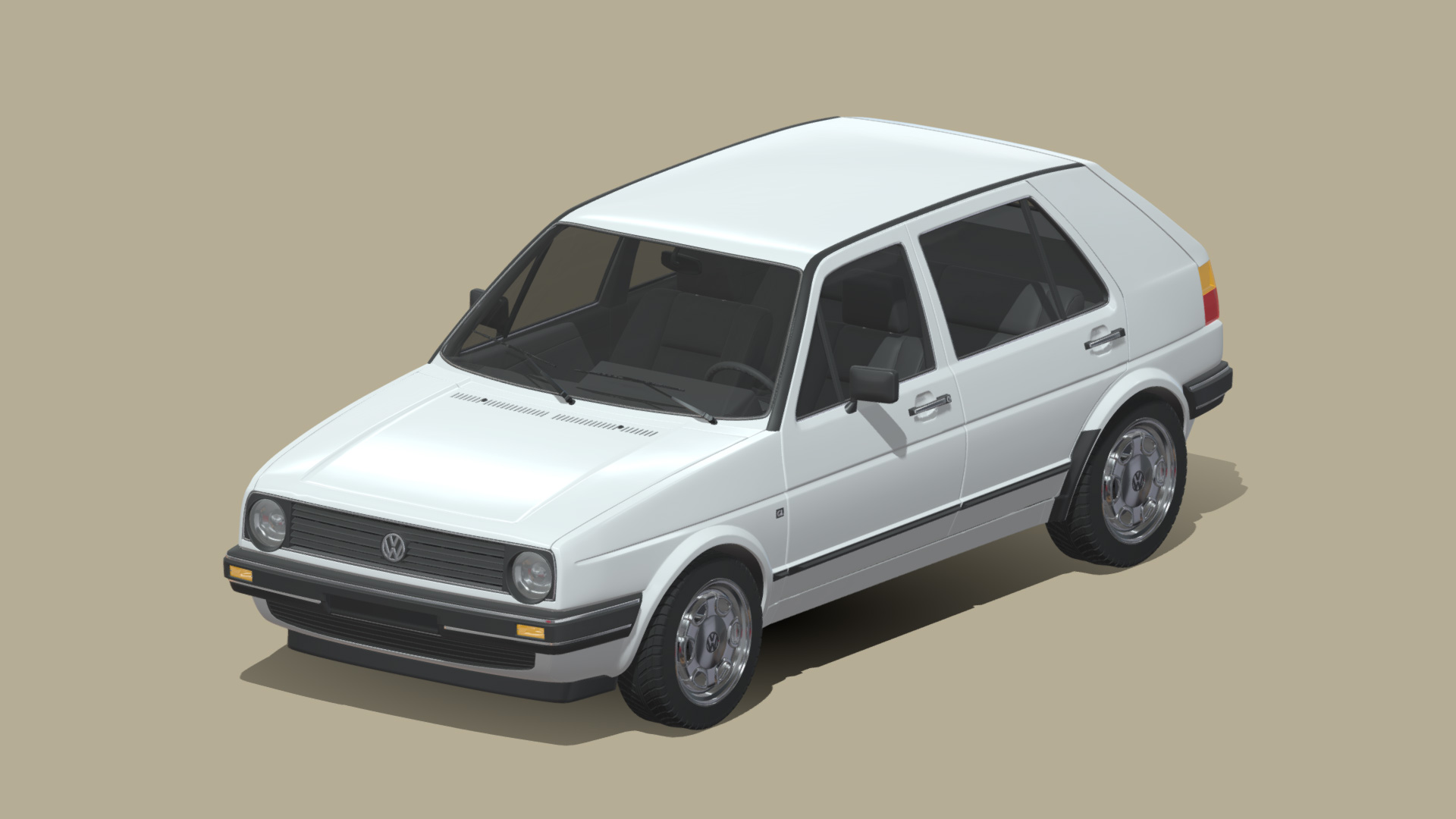 大众高尔夫GL 1990 3D模型127