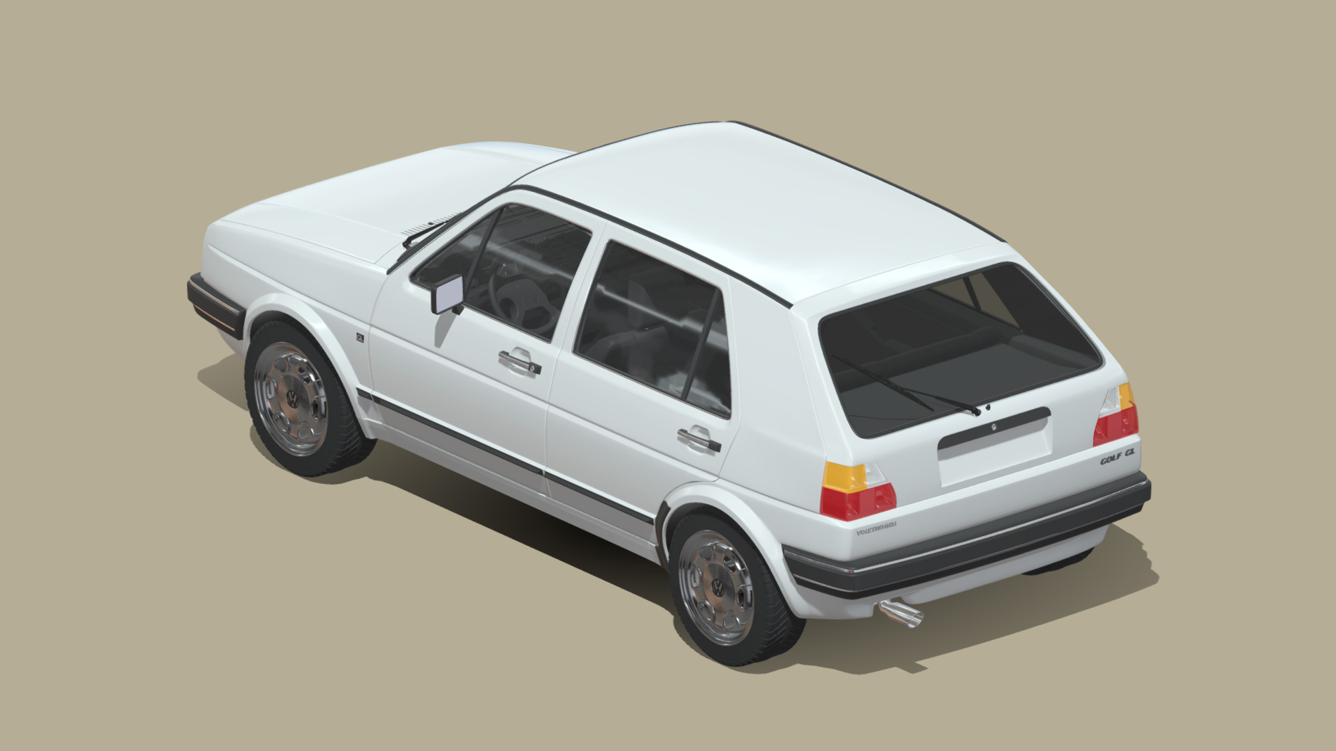 大众高尔夫GL 1990 3D模型127
