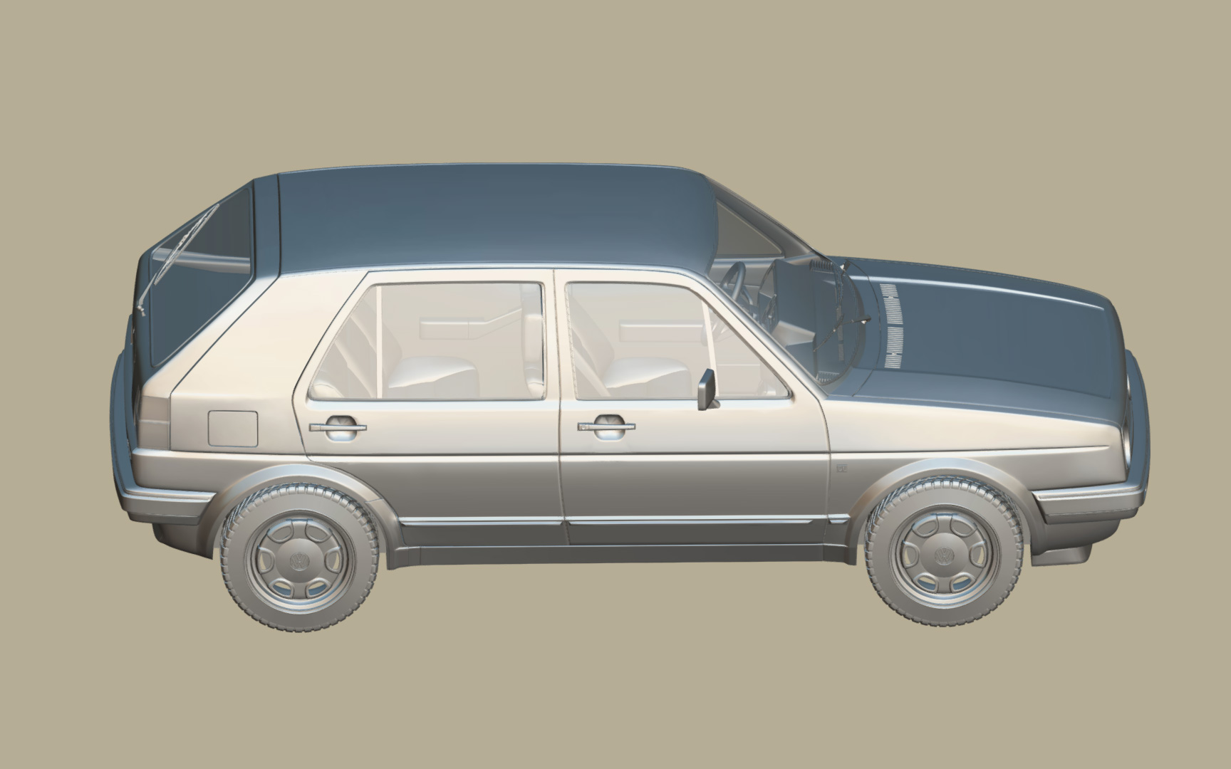 大众高尔夫GL 1990 3D模型127