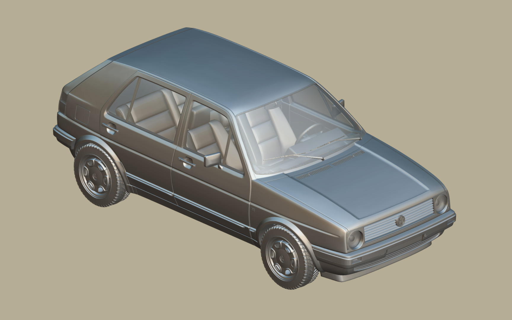 大众高尔夫GL 1990 3D模型127