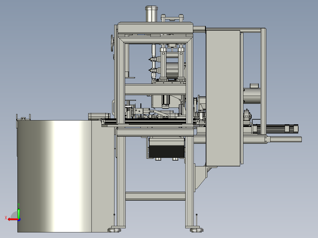 某自动化生产流水线step格式后视图