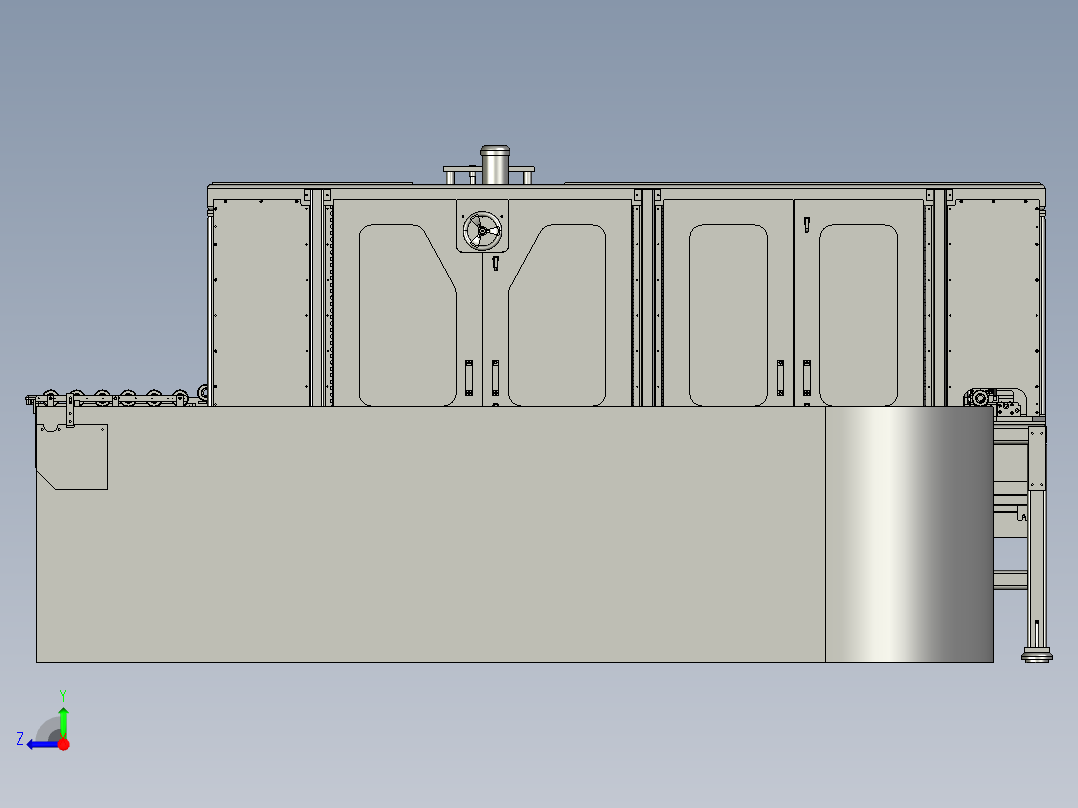 某自动化生产流水线step格式右视图
