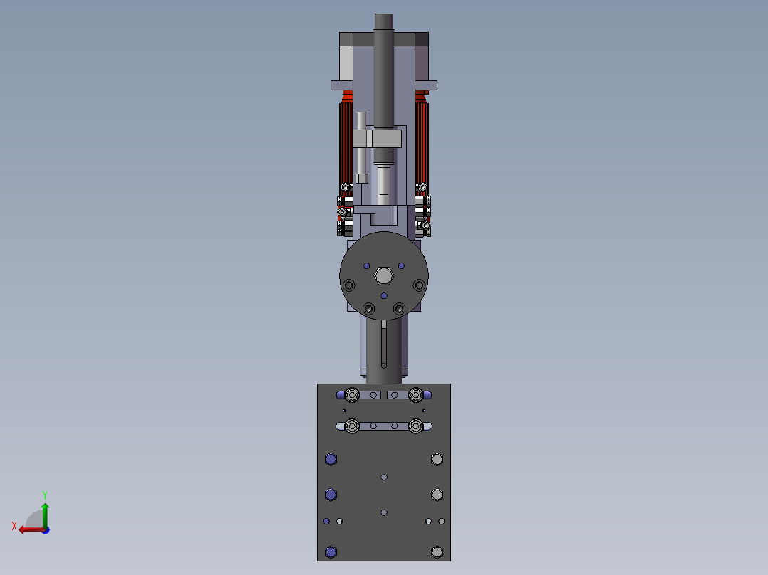 车床钻孔调整装置sw18可编辑后视图