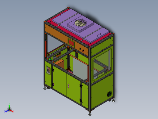 翻转式半自动贴合机（CAD+BOM ）ProE