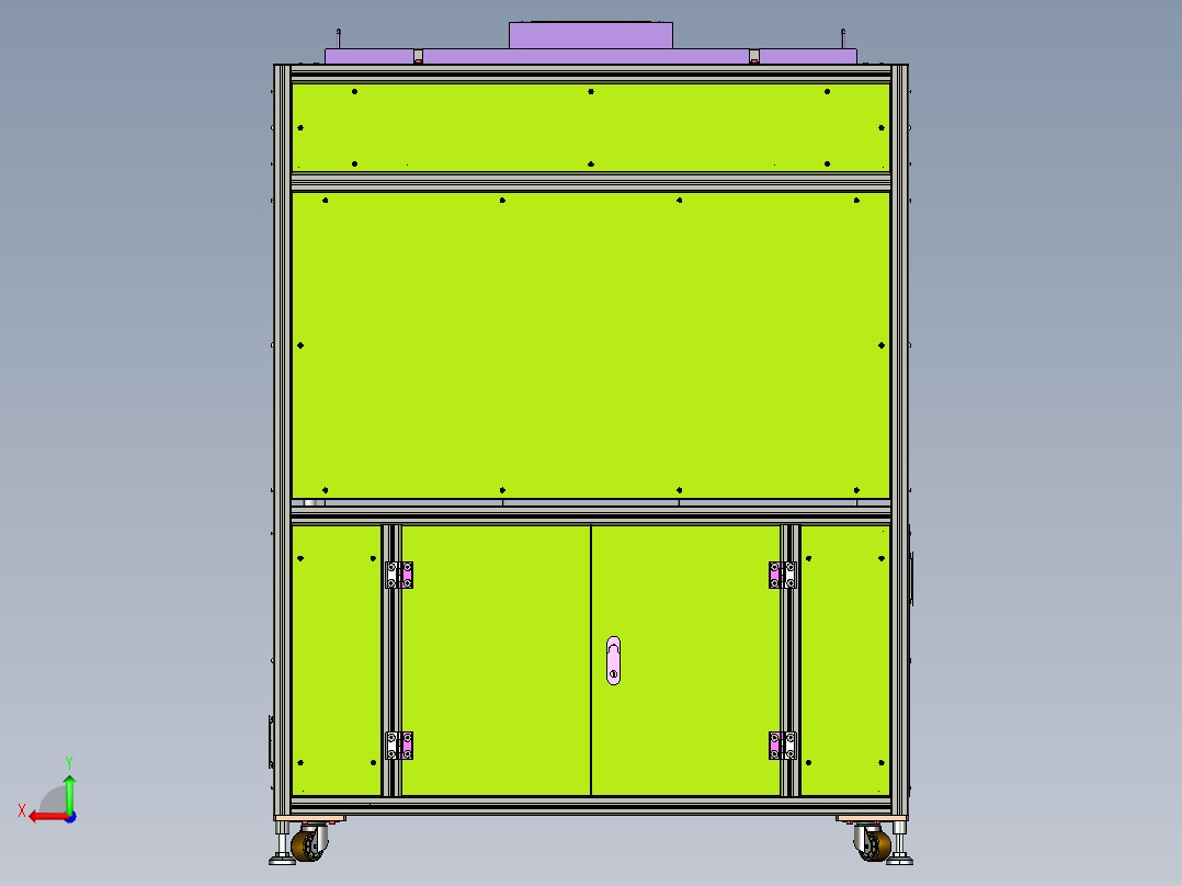 翻转式半自动贴合机（CAD+BOM ）ProE后视图