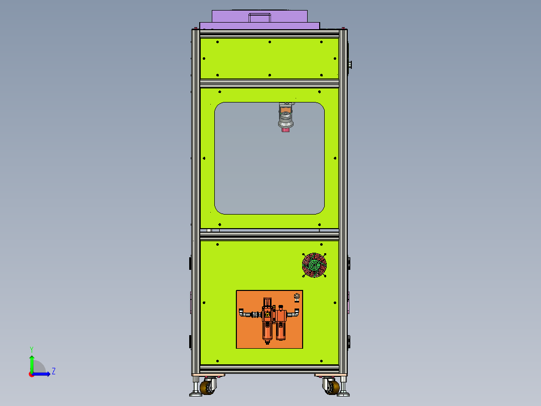 翻转式半自动贴合机（CAD+BOM ）ProE左视图