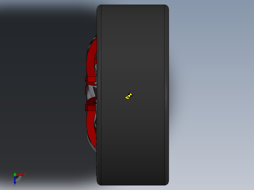 solidworks 车轮制动器总成俯视图