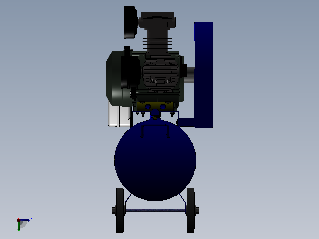 空气压缩机后视图