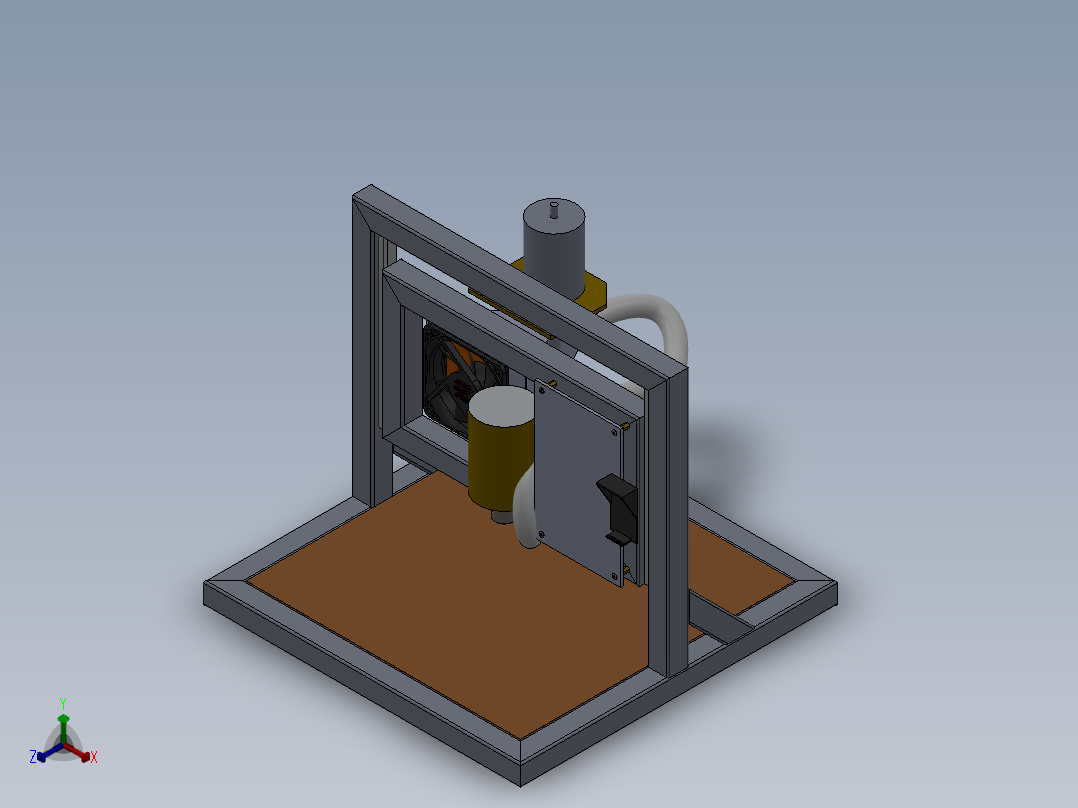 PCB印刷电路板精密钻孔机正等轴测图