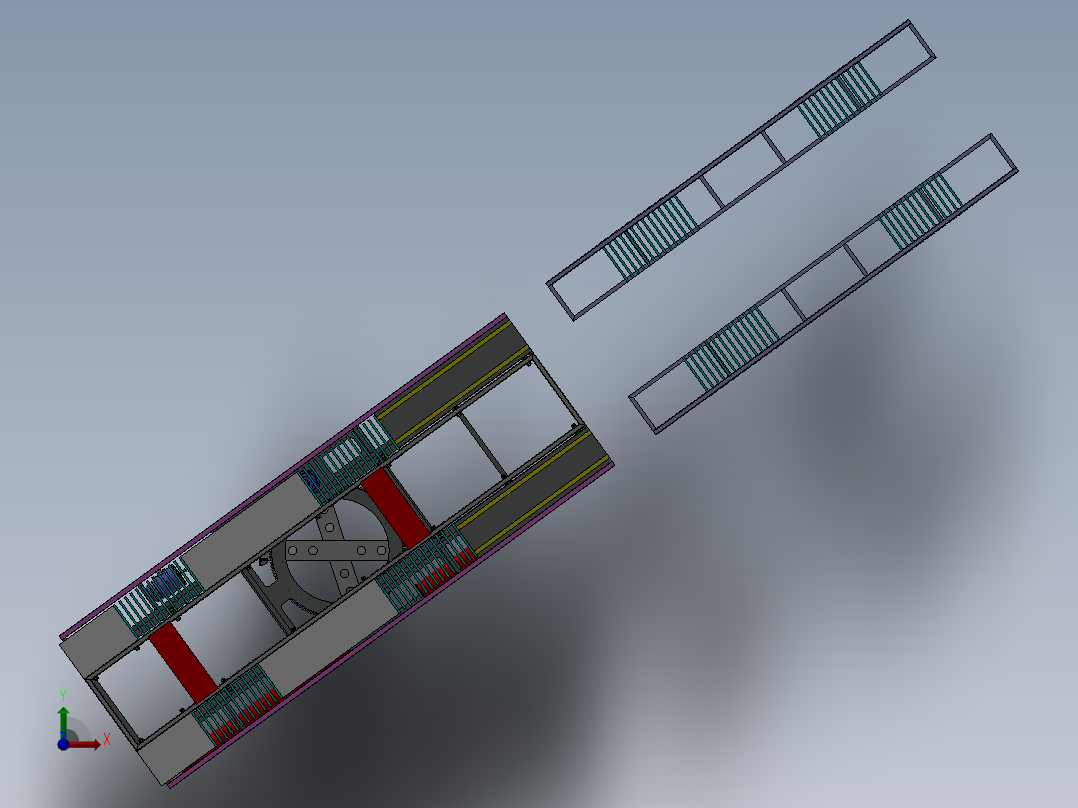 EE200 地下圆垛垂直升降前视图