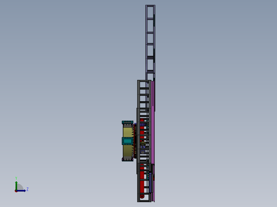 EE200 地下圆垛垂直升降左视图