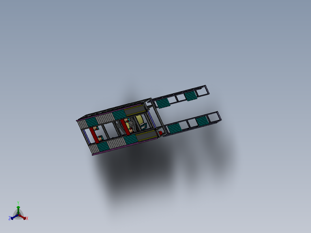 EE200 地下圆垛垂直升降正等轴测图