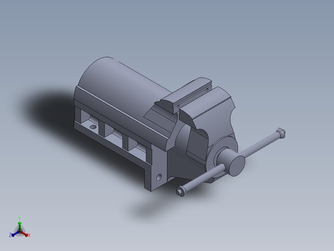 批虎钳正等轴测图