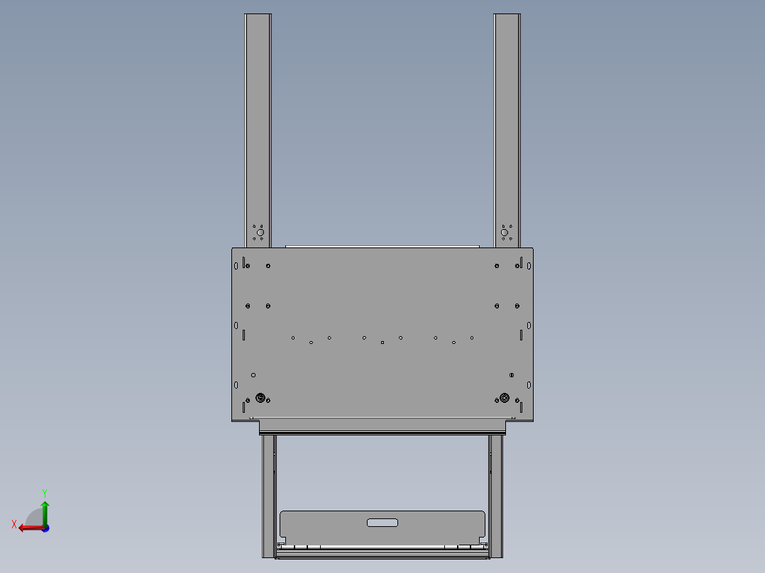 车载轮椅提升机后视图