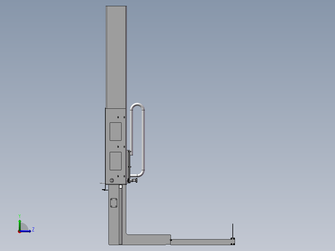 车载轮椅提升机左视图