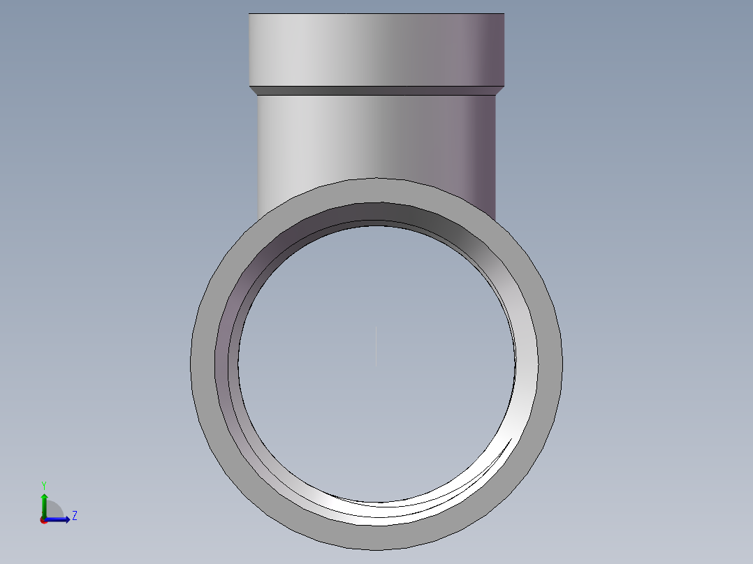 三通-异径 DN15-DN8左视图