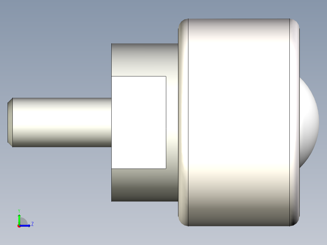 防塵型萬向滾珠45-3D多系列多零件图纸模型左视图