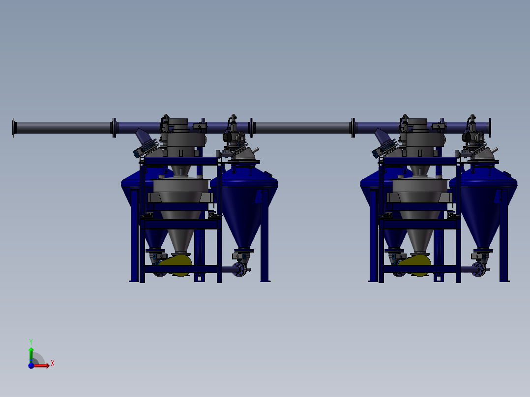 气动转换管前视图