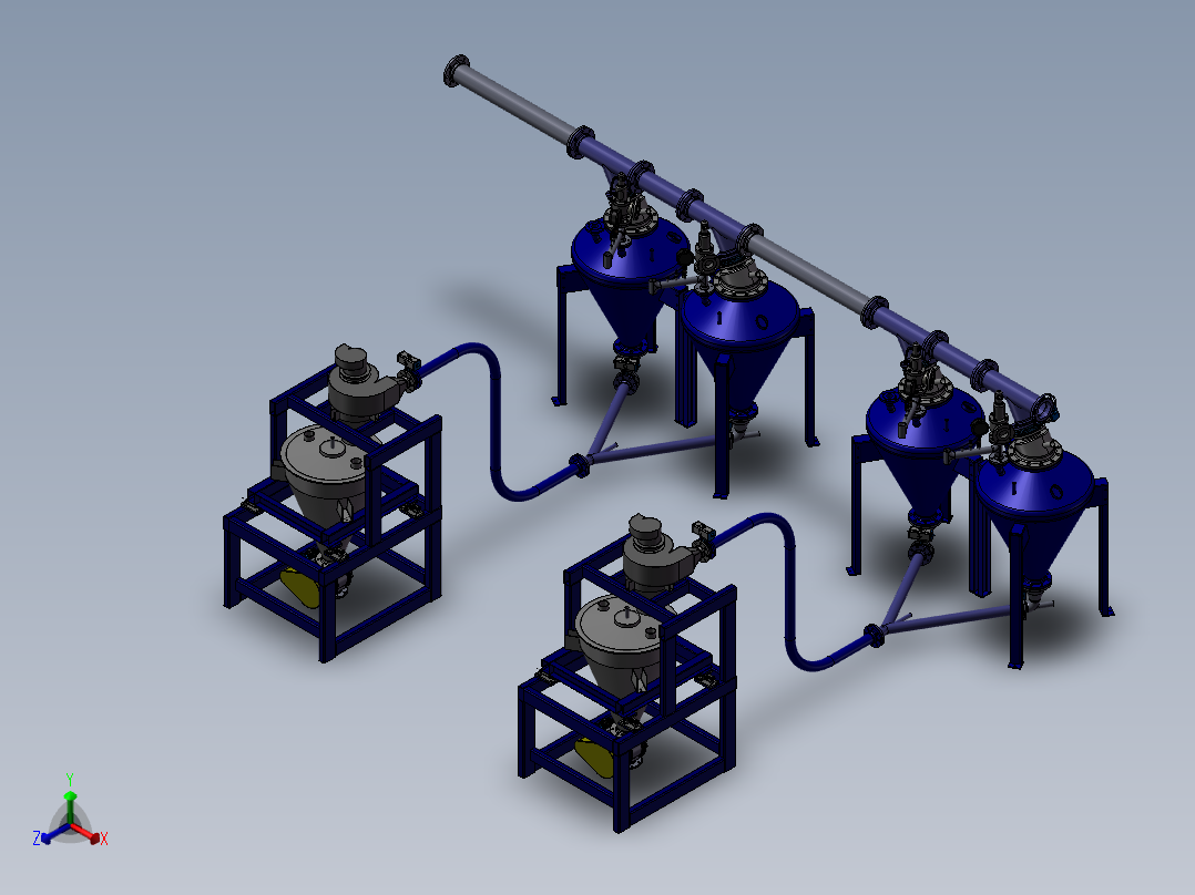 气动转换管正等轴测图