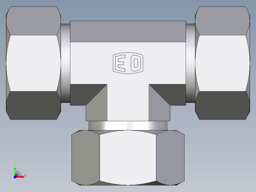 卡套式工业通用硬管接头EO_Union_tee_T18LCF前视缩略图