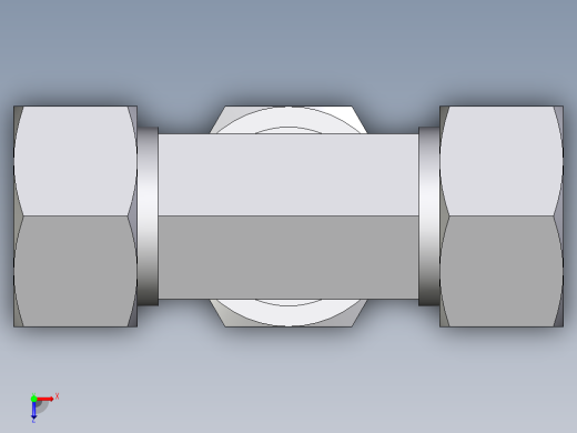 卡套式工业通用硬管接头EO_Union_tee_T18LCF俯视缩略图