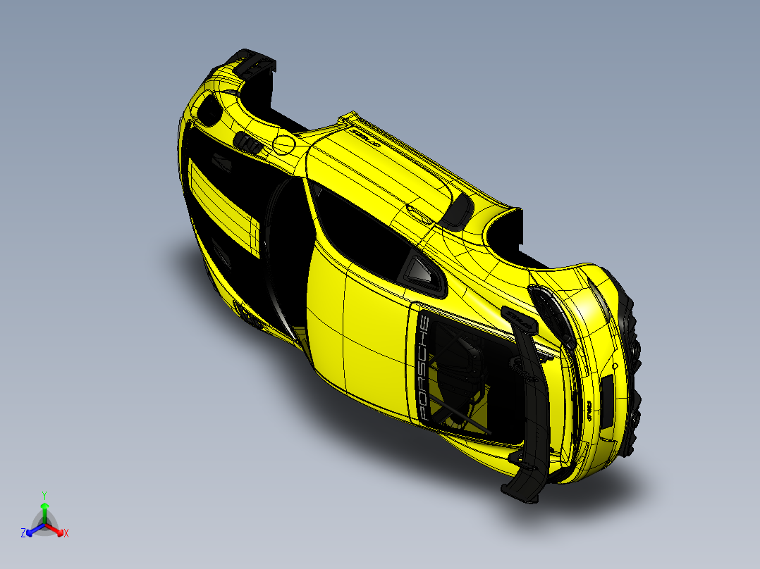 保时捷 718 Cayman GT4 RS正等轴测图