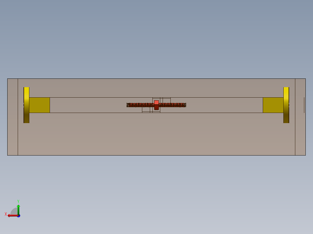 双向顶杆机构后视图