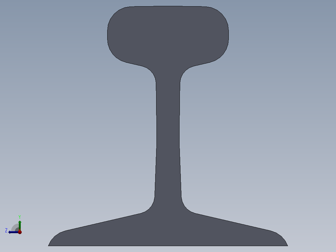 GBT11264轻轨3D模型右视图