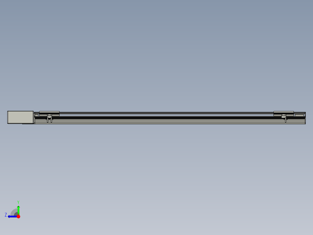 直线模组LHB17-L40-S1750-BR设计图纸右视图