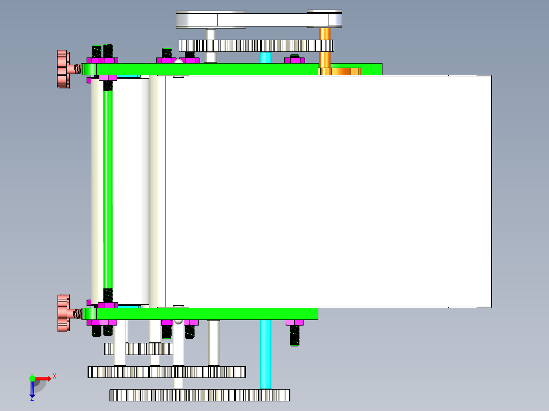 家用电动面条机的设计【家用电动压面机】含三维二维PPT说明书俯视图