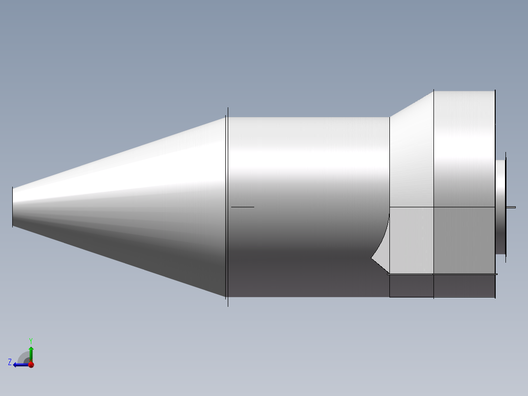 旋风筒曲面版右视图