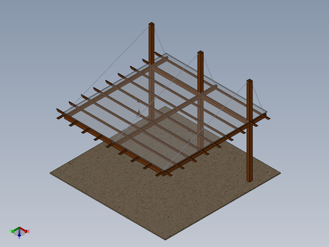停车棚 停车楼 (5)正等轴测图