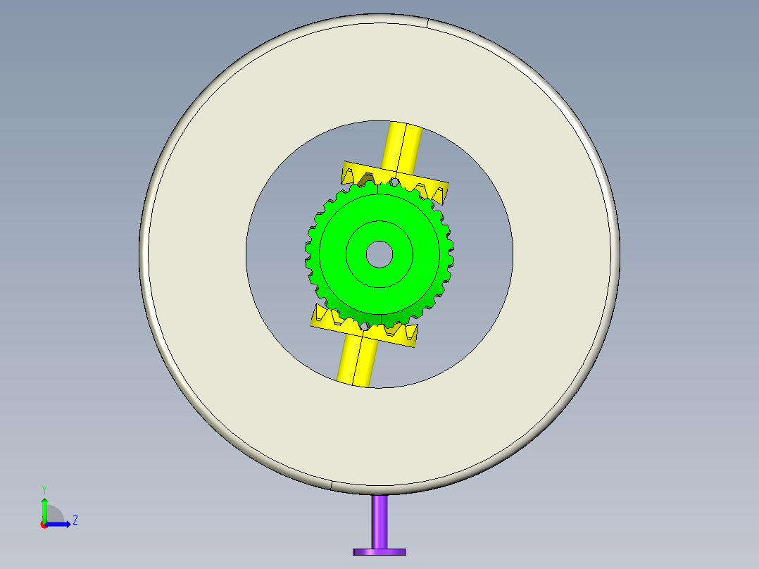 齿轮啮合 (117)左视图