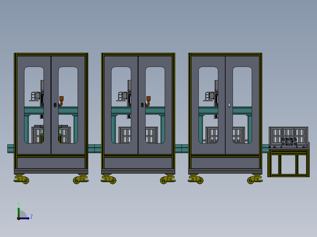 锂电池注液孔激光自动封孔机左视图