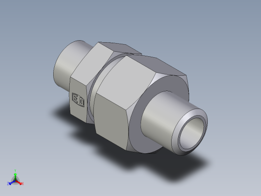 卡套式工业通用硬管接头EO_Weld_fitting_for_tubes_ASK630X5S正等轴测缩略图