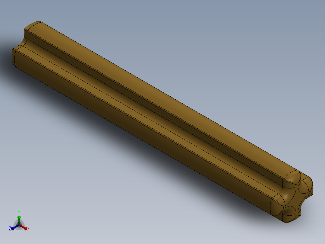 乐高机械组车桥-3705 PearlLtGold Technic Axle 4正等轴测图