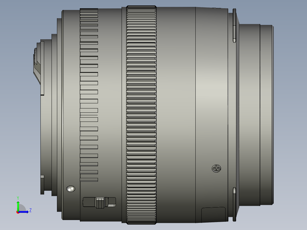 佳能相机镜头模型左视图