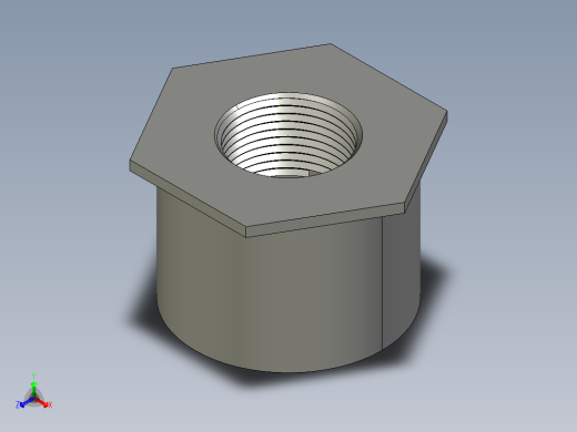 船舶管路系统SeaCor_ReducerBushing_FPTxSPIG_37J138249_2in x 1in正等轴测缩略图