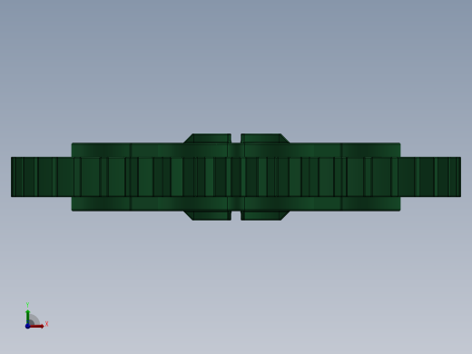 3649 Dark Green Technic Gear 40 Tooth.SLDPRT前视缩略图