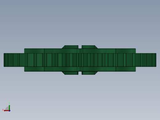 3649 Dark Green Technic Gear 40 Tooth.SLDPRT后视缩略图