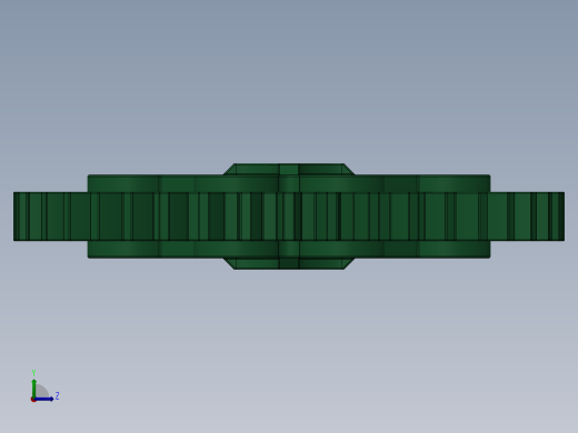 3649 Dark Green Technic Gear 40 Tooth.SLDPRT左视缩略图