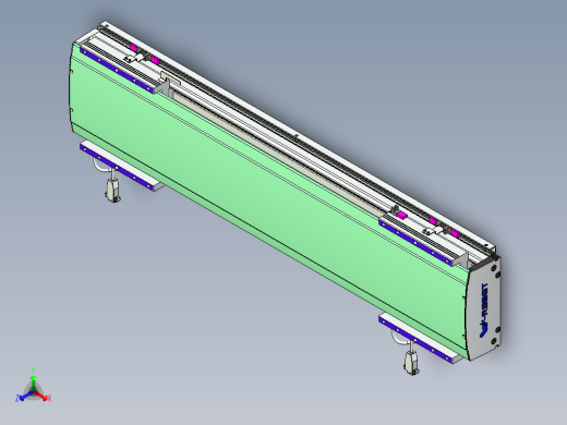 威洛博VL系列直线电机模组-2VL22H3-S600正等轴测缩略图