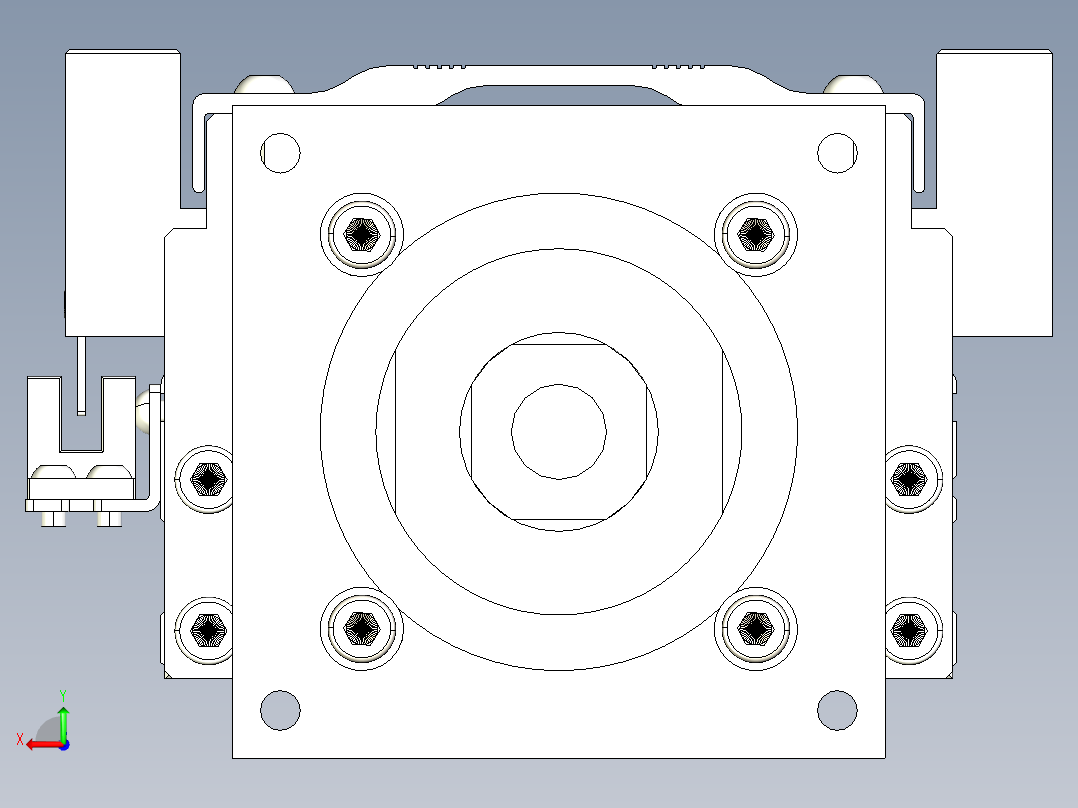 TPA-KNR-100E-2020C-L100A1-M-F3-N3线性模块铝制底座后视图