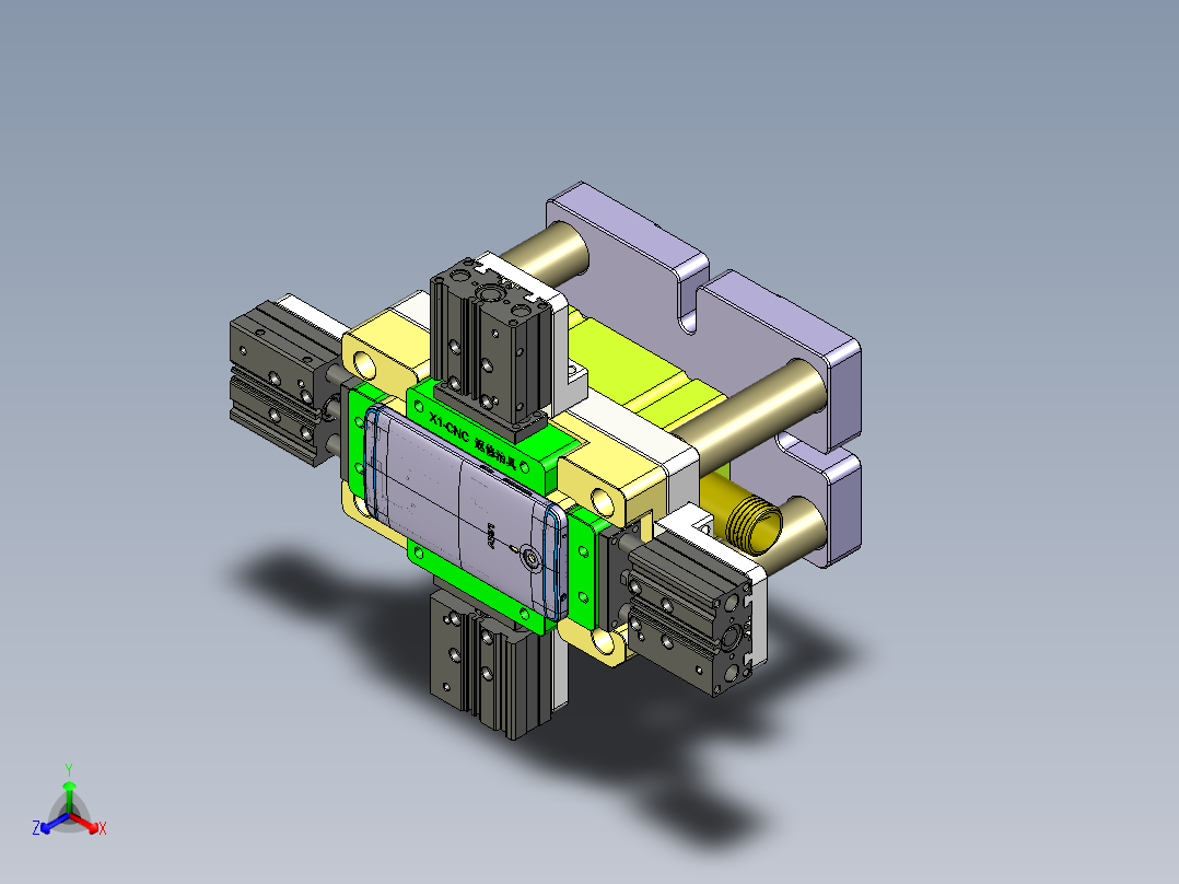 X1-笔记本CNC工装夹具三维模型CNCFX-0624