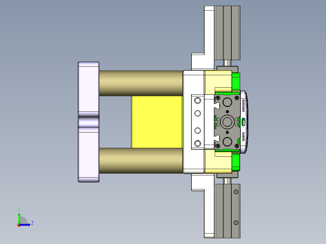 X1-笔记本CNC工装夹具三维模型CNCFX-0624左视图
