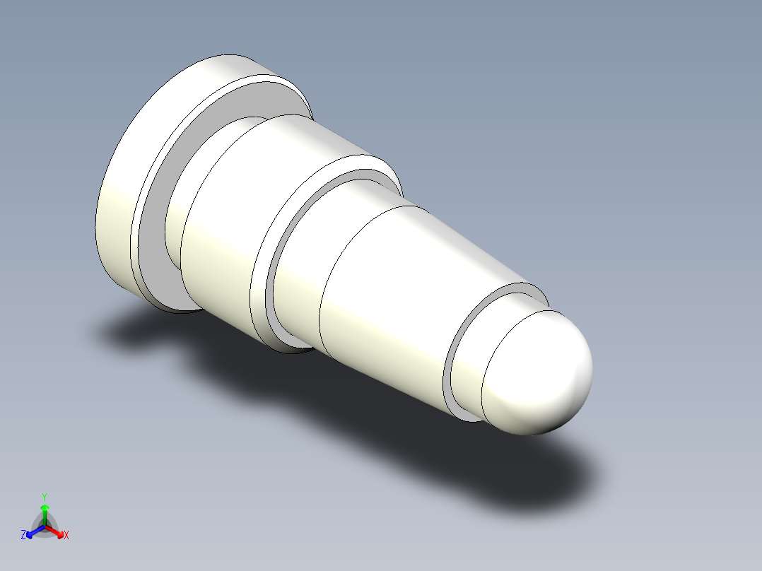 车削零件外圆UG程序编程刀路正等轴测图