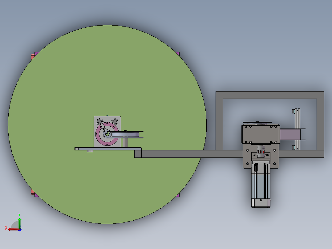 自动进料架（sw18可编辑+CAD+BOM）后视图