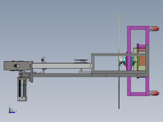 自动进料架（sw18可编辑+CAD+BOM）左视缩略图