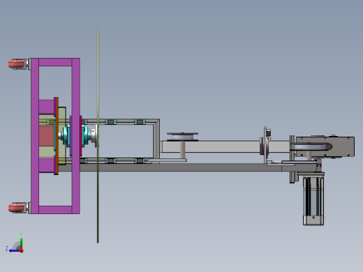 自动进料架（sw18可编辑+CAD+BOM）右视缩略图