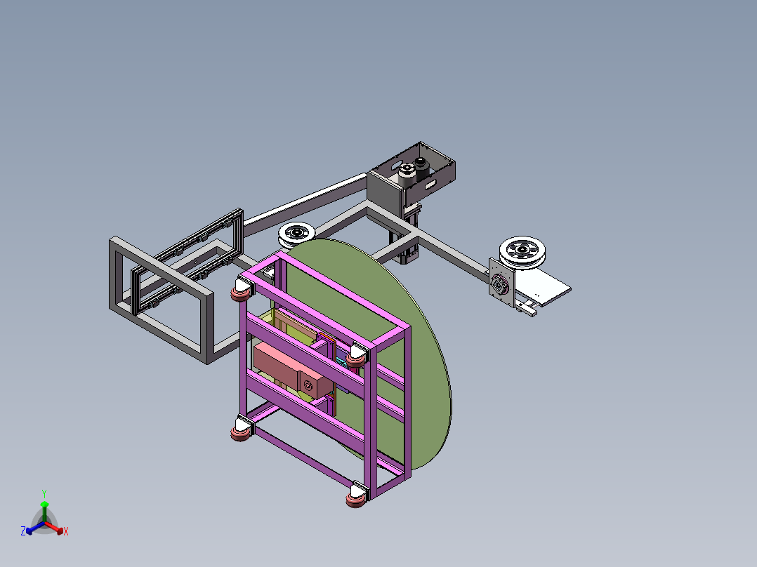 自动进料架（sw18可编辑+CAD+BOM）正等轴测图